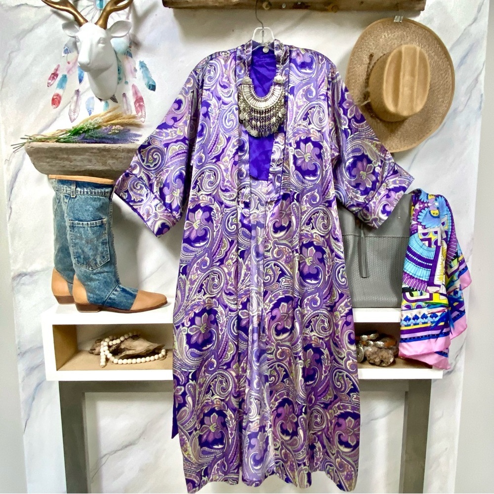 Enchanting Gypsy floral duster boho kimono / cover up resort vacay ready